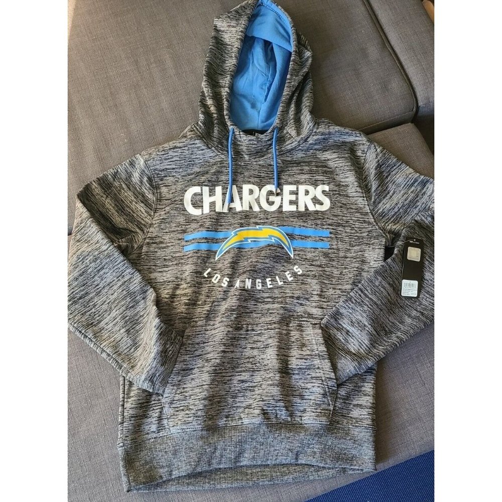 Los Angeles Chargers NFL Team Apparel M Hoodie Gray With Logo NWT